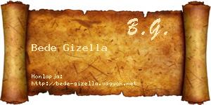 Bede Gizella névjegykártya