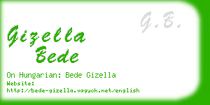 gizella bede business card